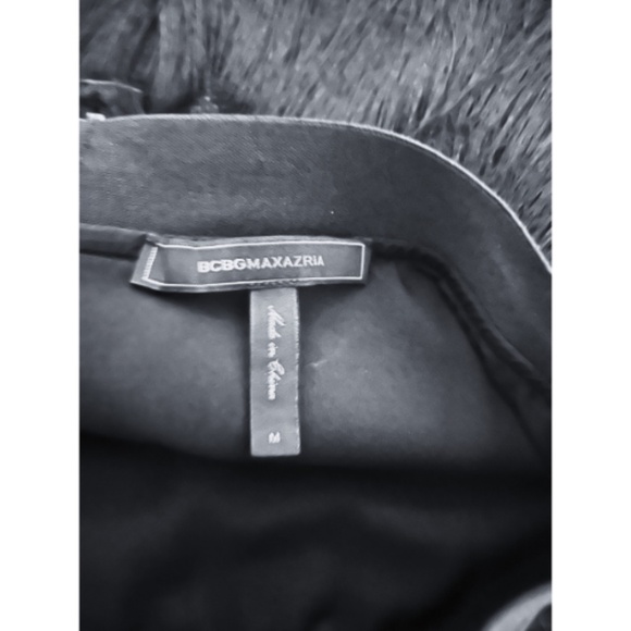 BCBG Max Azria Black Tiered Fringe Mini Skirt Medium Holiday Party - Picture 3 of 3